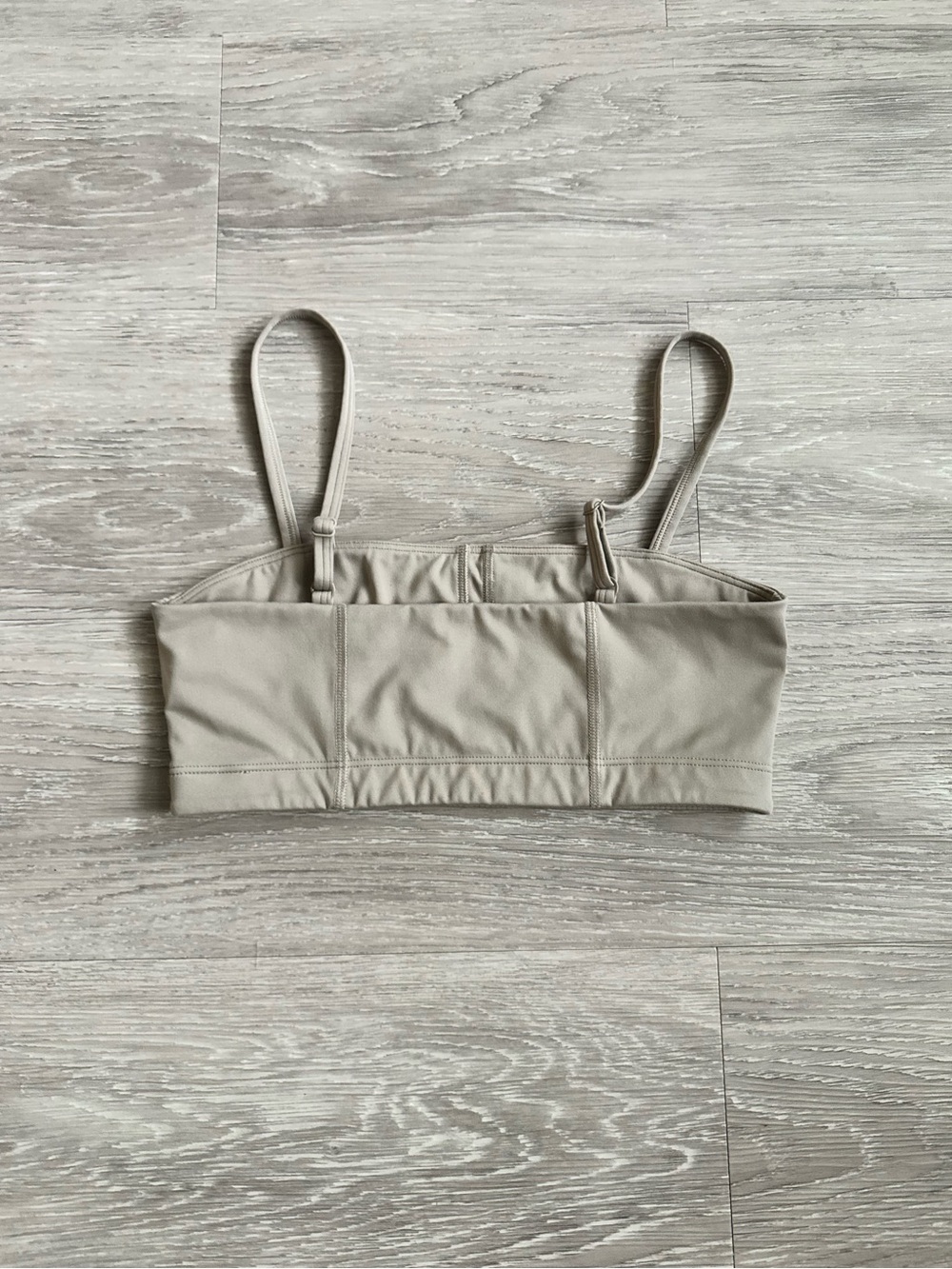 Gymshark Beige Lifting Club Bandeau Sports Bra - Picture 2 of 3